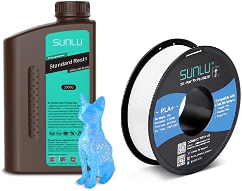 SUNLU 3D-s Nyomtató Gyanta, 2000g Standard Photopolymer 405nm UV kötő Gyanta 4K/8K LCD/DLP/SLA Gyanta 3D-s Nyomtató & SUNLU