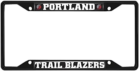 FANMATS 31339 Portland Trail Blazers Fém Rendszámtábla Keret, Fekete Kivitelben
