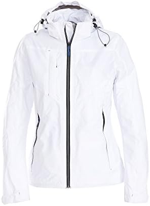 Nyomtató Női/Hölgyek Víz Kabát (XL) (Fehér)
