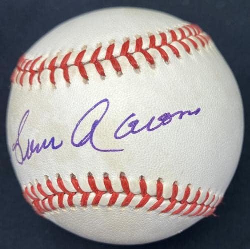 Henry Louis (Hank) Aaron Teljes Nevét írta Alá a Baseball SZÖVETSÉG LOA - Dedikált Baseball