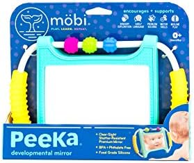 MOBI PEEKA POCIJA TÜKÖR - Baba Essentials a baba - Pocija Mat - Baba Játék 0-6 hónapig - Törhetetlen Tükör Baba BPA + Ftalát