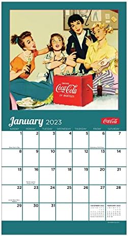 TF KIADÓI Coca-Cola Mini Naptári 2023 | a 2023-as falinaptár, 12 Hónap | Nagy Rács 2023 Naptári Fal | Premium Falon Naptár