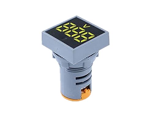 ANZOAT 22mm Mini Digitális Voltmérő Tér AC 20-500V Voltos Feszültség Teszter Méter Power LED Kijelző Kijelző (Szín : Sárga)