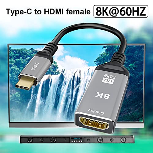 HICCYRODLY Típus C - Adapter Kábel 8K@60Hz HD Kábel Digitális Számítógép, Monitor HD Adapter Kábel