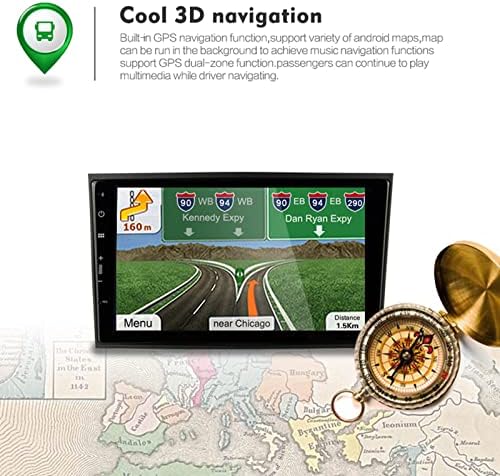 Autó sztereó receiver Qiilu Android car audio/sztereó receiver 8 cm-es Dupla Dinker Sztereó Android 11.0 érintőképernyő GPS