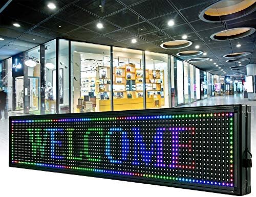 LED Görgetés Jel 40X8 LED Tábla Görgetés Üzenet Kijelző, LED Kijelző, WiFi & USB Vezérlő RGB 7 Szín Programozható Tábla Reklám