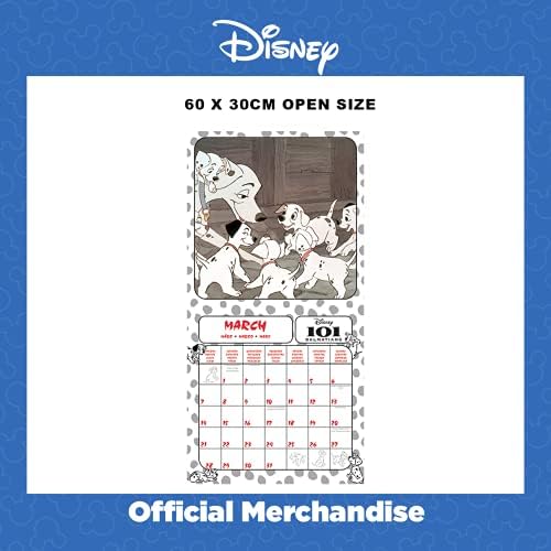 Disney 101 Kiskutya Naptári 2022 - Hónap Nézet Tervező 30cm x 30cm - Hivatalos Áru