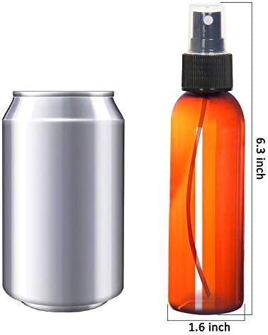 Youngever 10 Pack Amber Műanyag Permetező Üveget, 4 Uncia, Újratölthető Műanyag Permetező Üveget, szemhéjakkal, Üres Finom