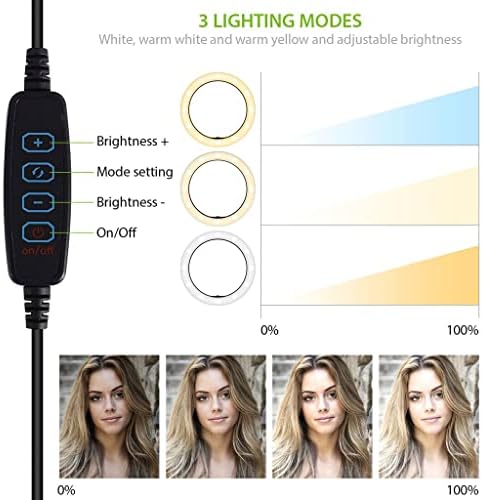 Világos Kereteket Gyűrű Tri-Color Light Kompatibilis A Samsung GT-N5105 10 Hüvelykes Távoli Live Stream/Smink/YouTube/TikTok/Video/Forgatás