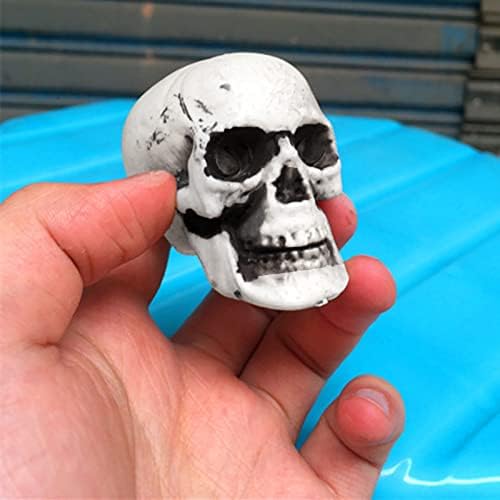 72q8dG Halloween Csontváz Műanyag Reális Hamis Szimuláció Emberi Koponya, Fej-Csont Modell Halloween Kellék Reális Mini