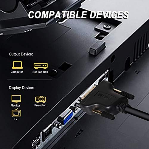BENFEI DVI-HDMI, Kétirányú DVI (DVI-D) HDMI Férfi-Nő Adapter, Aranyozott Kábel