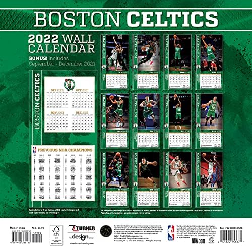 TURNER SPORT Boston Celtics 2022 Mini Fali Naptár (22998040548)