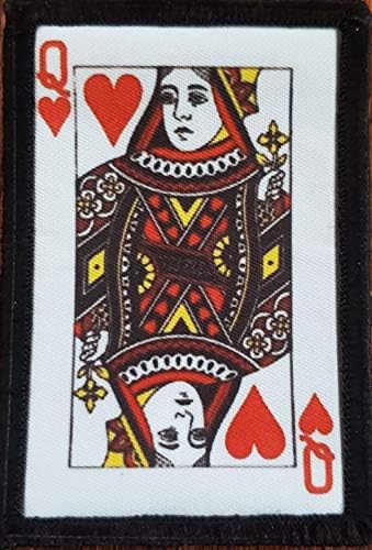 A Queen of Hearts Morál Patch. 2x3 Horog Patch. Redhaededtshirts Készült Az USA-ban