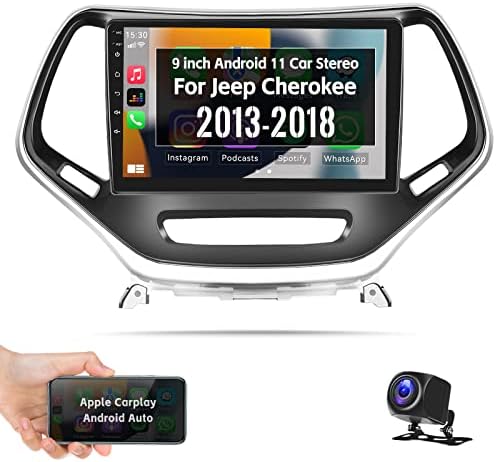 Android 11 Autó Hifi a Jeep Cherokee 2013-2018 az Apple Carplay Android Auto,10.1 HD Érintőképernyő Autó Rádió, WiFi internet,GPS