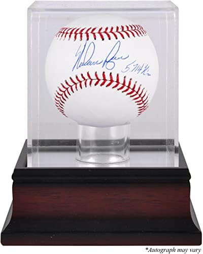 Nolan Ryan Dedikált Baseball 5714 K Felirat, valamint Mahagóni Baseball kirakat - Dedikált Baseball
