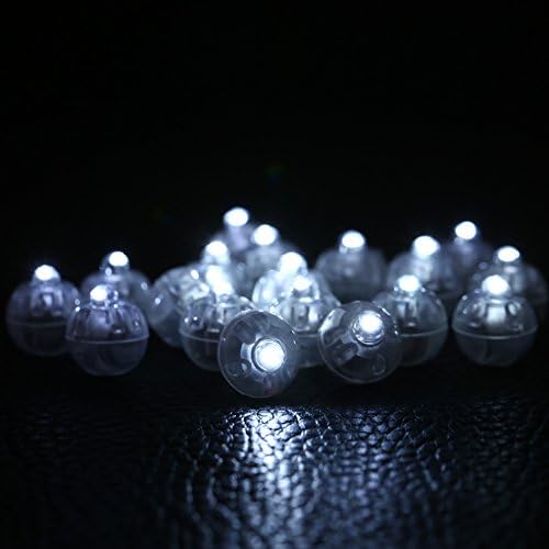 LED Léggömb, Világítás Csomag 100 Mini Kerek Lufi világítás Világítás Lámpák Esküvő Party Dekoráció(Fehér)