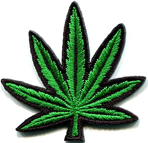 Pot Levél Marihuána Kannabisz 420 Retro Hippi, rengeteg 3 Hímzett Appliqués Vas-a Foltok PL-3