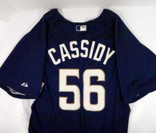 2007-ben a San Diego Padres Scott Cassidy 56 Játék Kiadott Haditengerészet Jersey BP SDP0918 - Játék Használt MLB Mezek