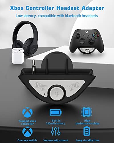 Bluetooth Headset Adapter Xbox Kontroller, OLCLSS Xbox Headset Adapter Xbox Mikrofon Adapter Xbox One/ One S/X/ Elit 1/ Elite2/
