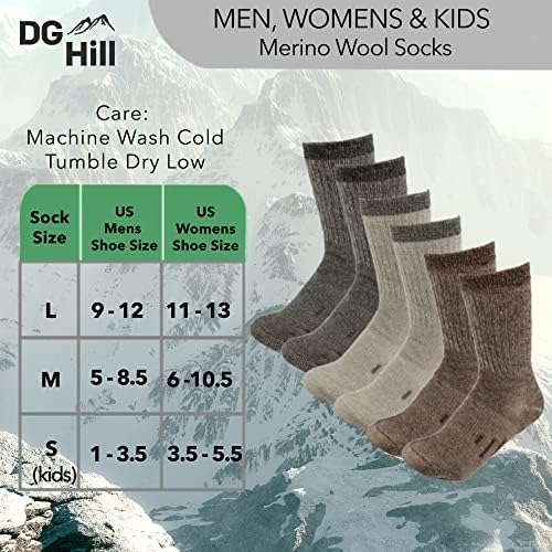 DG Hill 3 Pár 80% Merinó Gyapjú Zokni A Férfiak, mind a Nők Meleg Termál Gyapjú Zokni Túrázás Legénység Stílus Nedvesség