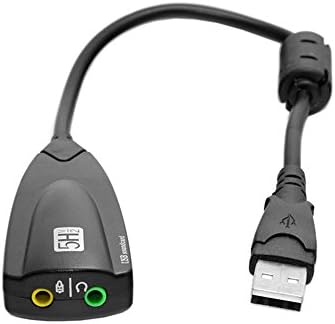 USB 2.0 a Virtuális 5.1 Csatornás 3D Audio hangkártya 3,5 mm-es Sztereo Vezérlő Adapter Kábel