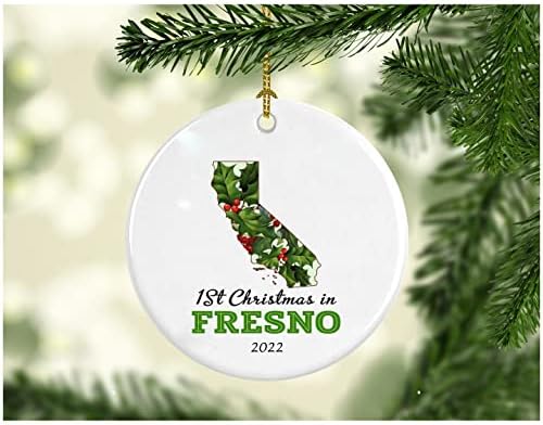 Az első Karácsony, Az Új Haza 2022 Kaliforniai Fresno Dísz Gyűjthető 1. Szezon Élő CA USA Dekoráció Fa Ajándék Jelenlegi