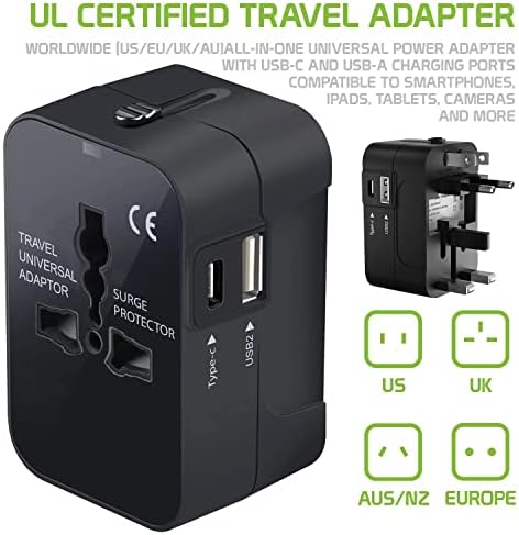 Utazási USB Plus Nemzetközi Adapter Kompatibilis a Spice Mobil Álom UNO 498H a Világszerte Teljesítmény, 3 USB-Eszközök c