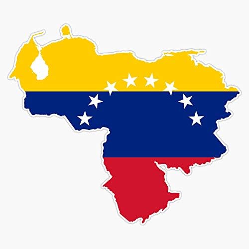 Venezuela Térkép Zászló Matrica Vinyl Matrica 5