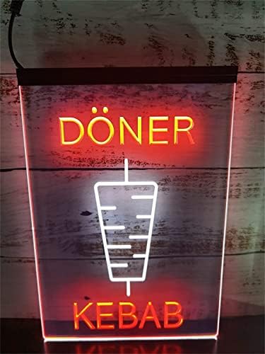 DVTEL Kebab Étterem Dekoráció Neon felirat Led Modell Fénnyel Világító Betűk Jelzőtábla Akril Panel Neon Dekoratív Fényt,