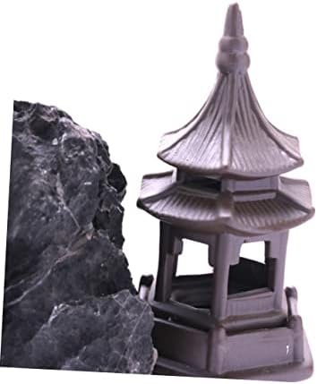 PATKAW Pagoda 1db Rák Ház Homok Tálca Miniatúrák Dekoráció Kerámia Dísztárgyakat, Miniatűr Dekoratív Modell akvárium Dekoráció