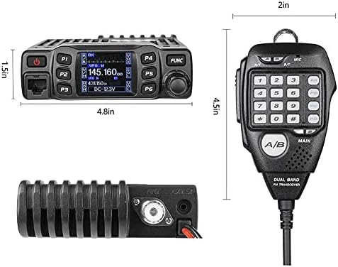 AnyTone A-778UV II Mobil Rádió 25 Wattos Mini Dual Band VHF UHF kétirányú Rádiók a Kapcsolóüzemű Tápegység DWC30WIN
