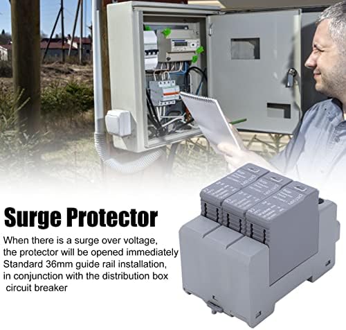 10KA 20 ka DC Túlfeszültség-Védelmi Breaker Eszköz PC Égésgátló Shell IP20 3P 1000V Ház Túlfeszültség Protecto
