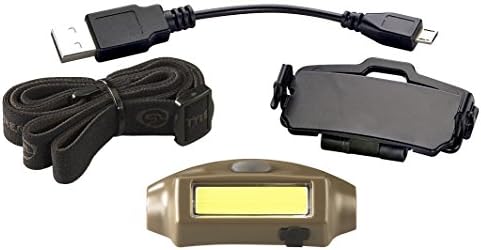 Streamlight 61706 Bandita 180-Lumen Újratölthető LED-es Fejlámpa, USB Kábel, Kalap Clip & Rugalmas Headstrap, Fehér/Piros