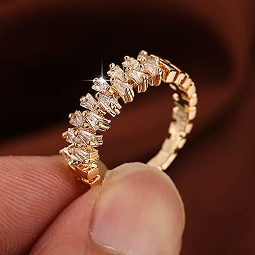 A nők Eljegyzési Gyűrűk Divat Dupla Sorok Strasszos Esküvői Gyűrű Geometriai Teljes Gyémánt Gyűrű Női Ékszerek, Ajándékok