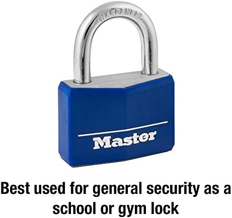 Master Lock 142DCM Borított Alumínium Kulcsos Zár, 1-Csomag, Kék