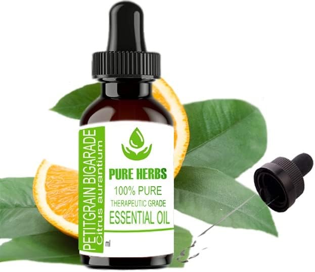 Tiszta Gyógynövények, Petitgrain Bigarade (Citrus Aurantium) Pure & Natural Therapeautic Minőségű illóolaj Cseppentő 50ml