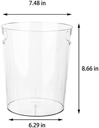 Anyoifax 2 Csomag Tiszta Szemetes Kis Szemetes Műanyag szemetes kosarat 1.5 Literes Szemetes Konténer-Bin Fürdőszoba, Iroda,