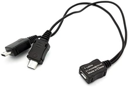 Micro USB Töltő Splitter 2-Port Y Adapter Átalakító Kettős Csatlakozó Plug-in Fekete Multi Power Verizon LG Magasztalják