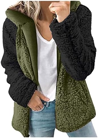 NOKMOPO Női Plus Size Téli Kabát Női Divat Plüss Cipzár Hosszú Ujjú Varrás Meleg Pulóver Maximum Téli Kabát