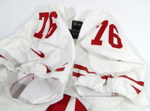 2015 San Francisco 49ers 76 Játék Kiadott Fehér Jersey 50 DP29037 - Aláíratlan NFL Játék Használt Mezek