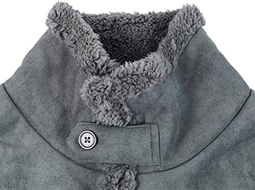 FSAHJKEE Hideg Téli Kabát Férfi Fuzzy Sherpa Kabát Zip Fel Kabát Polár Állni Gallér, Hosszú Ujjú Téli Alkalmi Meleg Blúz