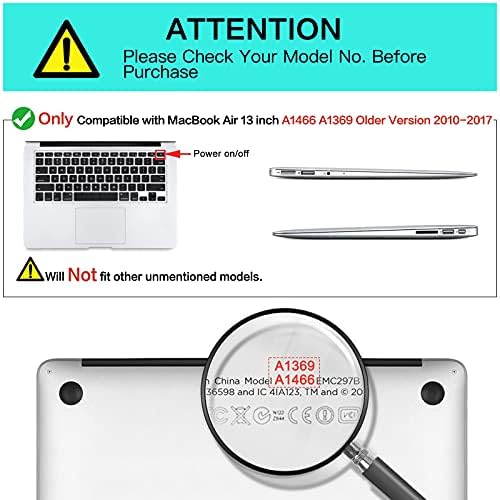 MOSISO Kompatibilis MacBook Air 13 hüvelykes Esetben (A1369 A1466, Régebbi Verziót 2010-2017 Kiadás), Műanyag Minta Kemény