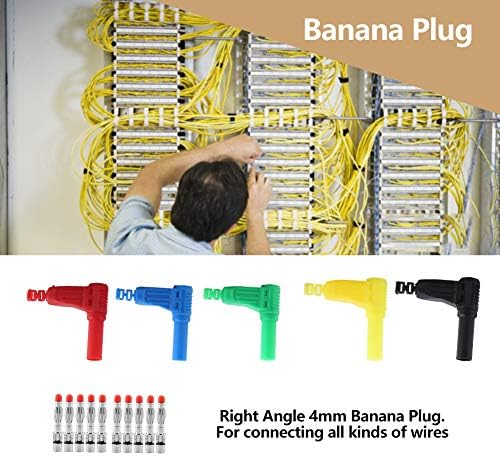 10db 4mm Réz Banán Csatlakozó, Biztonsági Tömítő Védelem Jobb Szög a Kábelt a Csatlakozóhoz, DIY Homály fedi Forrasztani