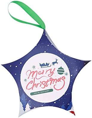 XIOS Karácsonyi Dekoráció, Karácsonyi Fa Medál Karácsony Candy Doboz Karácsonyi Kreatív Ajándék Doboz egy pentagramma Candy