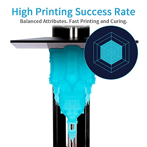 ELEGOO Standard 3D-s Nyomtató Gyanta 1 kg, Gyors, Pontos Nyomtatás Gyanta 405nm LCD UV-Gyógyító LCD 3D Nyomtató (Transcluent